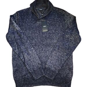 Armani Jeans Mens Dark Blue Wool Blend Sweater S